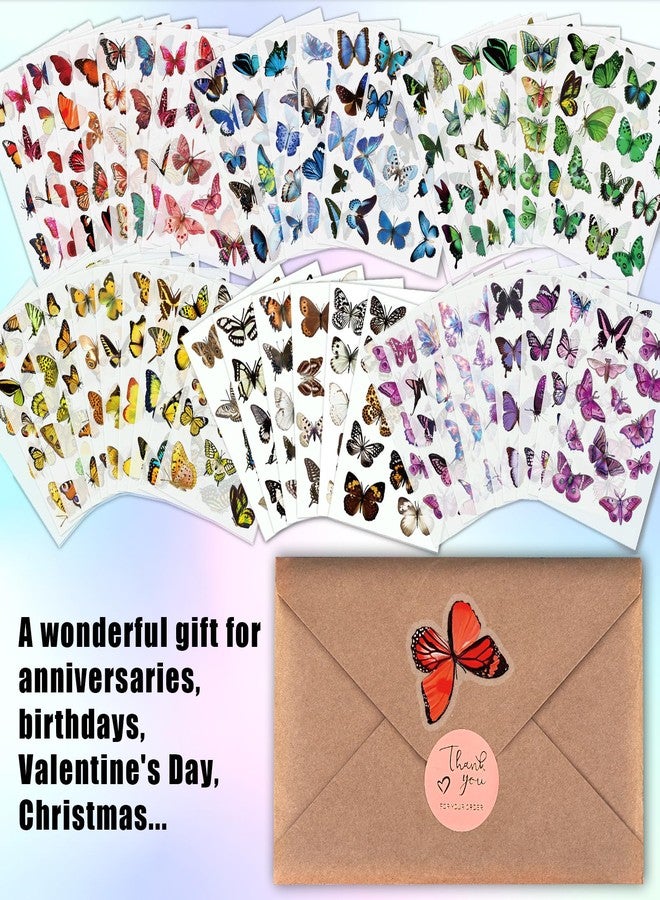 Arme Butterfly Stickers(635 Pcs, 48 Sheets), Flower Stickers for Scrapbooking, Journaling Nature Butterfly Sticker, Self-Adhesive Junk Journal Sticker for Planners Notebook Calendar, Kids Adults Gifts - Image 2