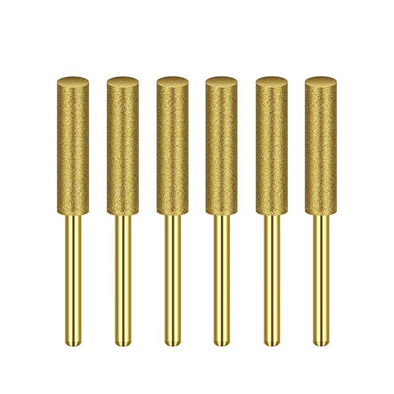 Barakah عجلات شحذ مغطاة بالتيتانيوم مع ألماس، 3/16 بوصة قطع غيار كهربائية لشحذ المناشير الكهربائية - Image 1