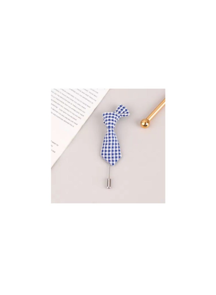 Checkered tie pin, a stylish men's accessory for a formal look