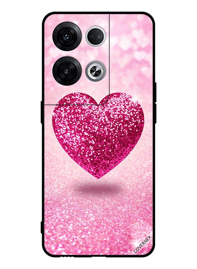 Covernex Protective Case Cover For Oppo Reno8 Pro+ Soft Glitter Heart - Image 1