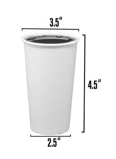 Generic 100 Pack 12 oz White Disposable Paper Coffee Cups for Hot and Express Beverages, Tea, Coffee, Latte, and Hot Chocolate  - Image 2