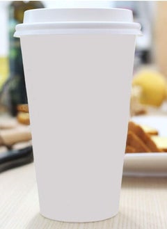 Generic 100 Pack 12 oz White Disposable Paper Coffee Cups for Hot and Express Beverages, Tea, Coffee, Latte, and Hot Chocolate  - Image 3