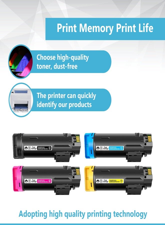 LOVPAIN Phaser 6510 WorkCentre 6515 High Yield Toner Cartridge Set ( 4-Pack, Black/Cyan/Magenta/Yellow ) 106R03480 106R03477 106R03478 106R03479 Toner Replacement for Xerox Phaser 6510 WorkCentre 6515 Printer - Image 5