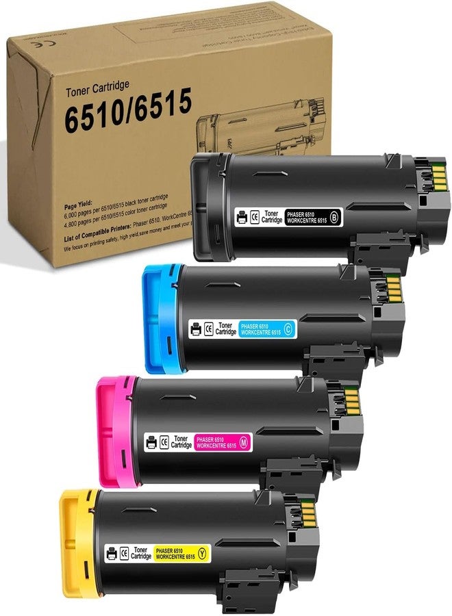 LOVPAIN Phaser 6510 WorkCentre 6515 High Yield Toner Cartridge Set ( 4-Pack, Black/Cyan/Magenta/Yellow ) 106R03480 106R03477 106R03478 106R03479 Toner Replacement for Xerox Phaser 6510 WorkCentre 6515 Printer - Image 1