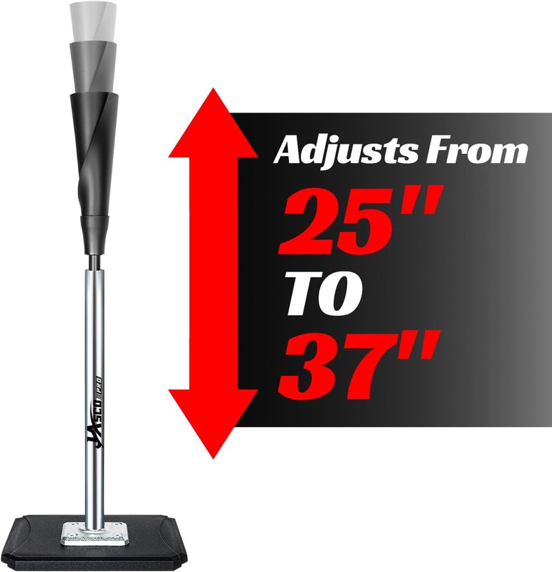 JASCOPRO Portable Batting Tee - Height Adjustable from 25-37 inches for Baseball and Softball - Image 2