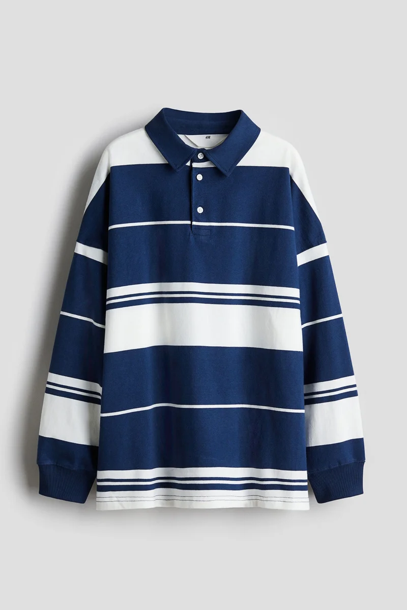 H&M Cotton jersey rugby shirt