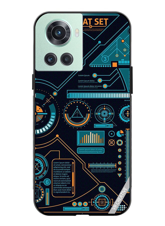 VR CREATIVE Protective Case Cover For OnePlus 10R Abstract Design Multicolour - Image 1