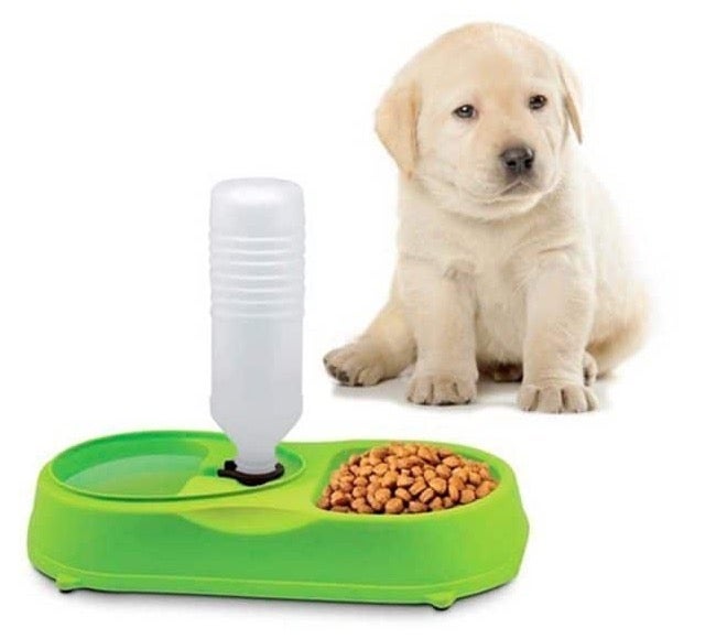 Finepet® Pet Feeder Set (2 Sides Plate + Bottle) - Image 2