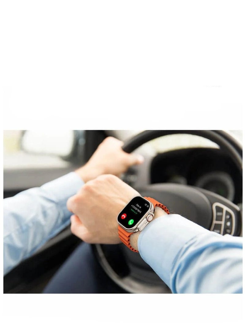 W&O W&O X9 ultra 2 - Super AMOLED Screen - Smart Watch (49mm/2.2inch) Full Screen | Space Aluminum Case | Wireless Charge (Orange)  - Image 2