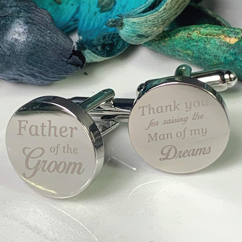 BodyJ4You Cufflinks, Tie Bar, Money Clip - Father of Groom Always Your Little Girl - Gift Wedding Day from Bride - Stainless Steel Men's Cuff Links - Image 4