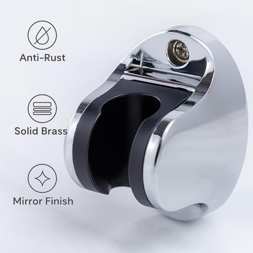 WOYO Wall Mounted Jet Spray Holder for Bathroom – Durable ABS Plastic, Chrome Finish, Universal Fit for Health Faucet, Shower Head & Shattaf – Easy Installation with Screws & Wall Plugs - Image 4