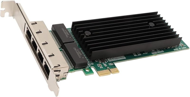بطاقة شبكة إيثرنت جيجابت 4 منافذ PCIe مع وحدة تحكم JL82576EB للخوادم - Image 5