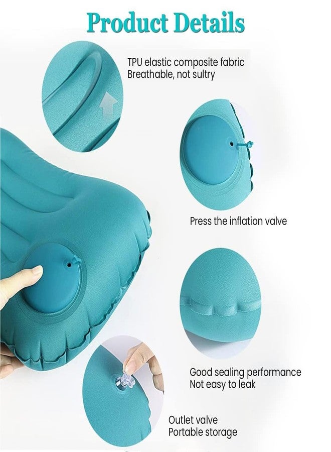 AREO Comfort Ultralight Inflatable by Pressing Air Pillow - Compact, Ergonomic Pillow for Neck Head Lumbar Support for Travel, Camping, Home, Office (Head-Pillow 1PC Any Colour ONE PC Will BE Sent) - Image 2