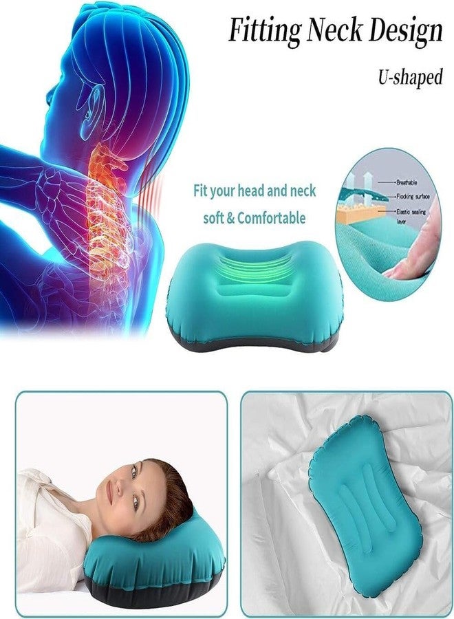 AREO Comfort Ultralight Inflatable by Pressing Air Pillow - Compact, Ergonomic Pillow for Neck Head Lumbar Support for Travel, Camping, Home, Office (Head-Pillow 1PC Any Colour ONE PC Will BE Sent) - Image 3