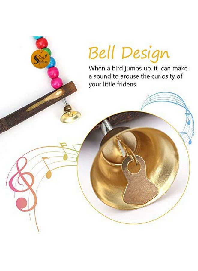 Sage Square Playful Natural Wood Bead Hanging Hammock Swing Toy Cage Accessories for Cockatiel, Lovebird, Budgerigar, Canary, Budgeri Birds (Small & Medium Birds) - Image 5