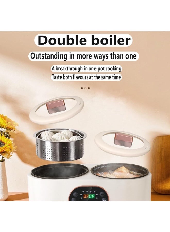 Denx 2 in 1 Double Cooking Pot, Multifunctional Electric Hot Pot with Double Liner and Digital Display - Image 5