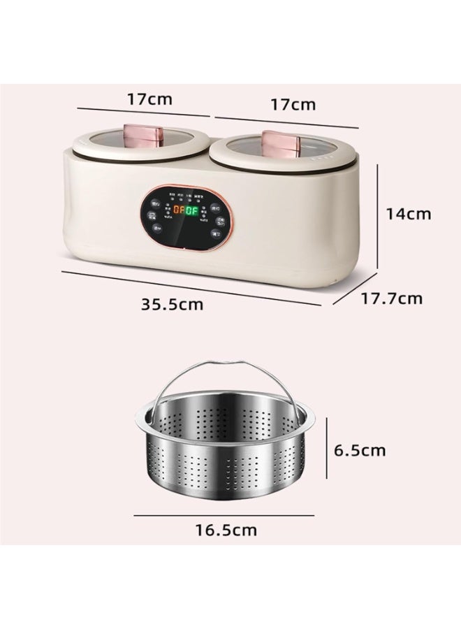 Denx 2 in 1 Double Cooking Pot, Multifunctional Electric Hot Pot with Double Liner and Digital Display - Image 2