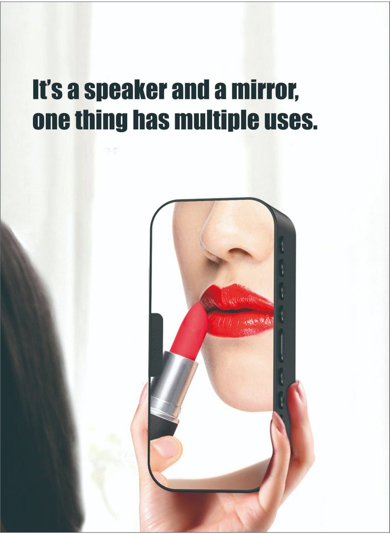 Portable Bluetooth Speakers Subwoofer Stereo Speaker  Wireless Wired Universal Bluetooth Card Speaker P6 Clock Alarm Clock Speaker Desktop Gift Ornament Speaker White