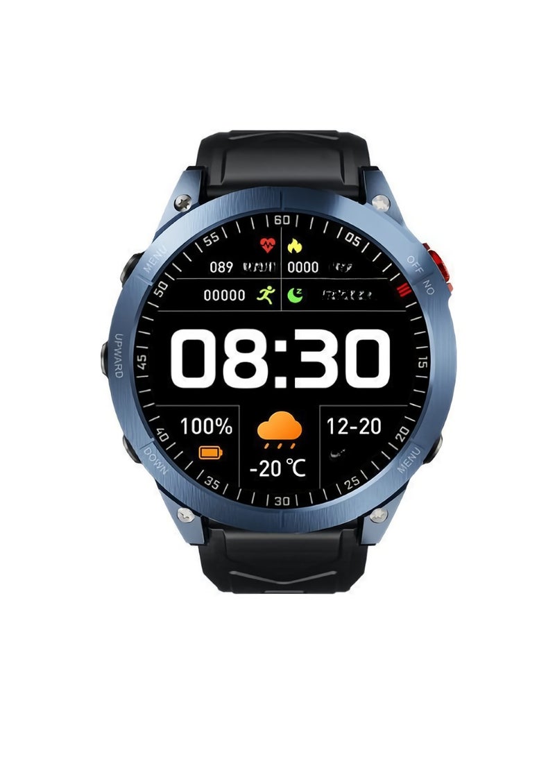Rugged Sports Smart Watch, Multi Functional Waterproof Activity Tracker Watch, Long Battery Standby Bluetooth Calling Smart Wrist Watch With Heart Rate Blood Oxygen Monitoring, (1pc, Blue) - Image 1