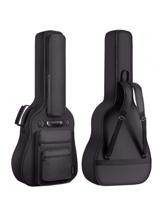 CAHAYA 40 41 42 Inch Multi-pockets Acoustic Guitar Bag 6 Pockets 0.4Inch 10mm Thick Padding Water Resistent Guitar Case Gig Bag CY0181 - Image 1