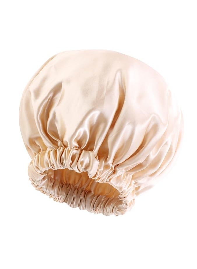 Generic Satin Hair Cap for Women, Silky Sleep Cap for Natural Hair Light Gold - Image 1