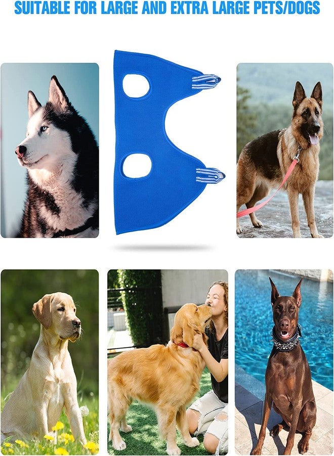 NYTRYD Dog Grooming Hammock Microfiber Cloth Pet Grooming Hammock Harness for Dogs and Cats, Dog Hammock 2 S-Hooks (Blue) - Image 2