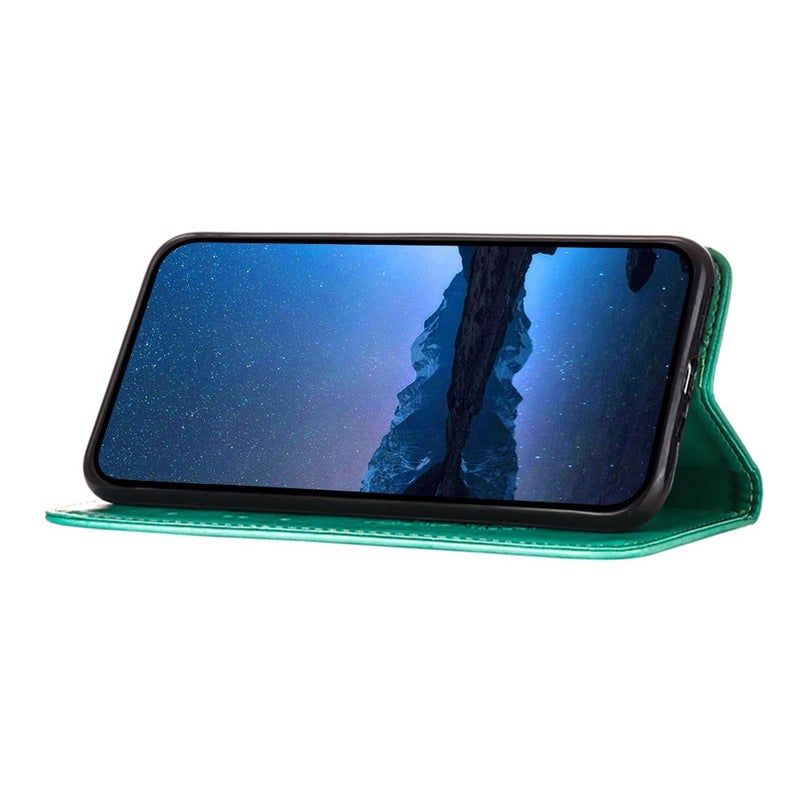 BURAQ Case Cover For Huawei P50 Embossed Butterfly Leather Phone Case(Green) - Image 4