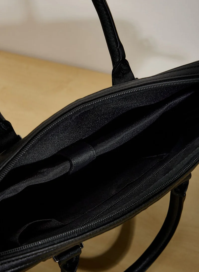 Ted Baker Nevver Striped Pu Document Laptop Bag