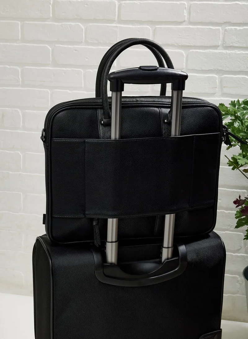 Ted Baker Nevver Striped Pu Document Laptop Bag