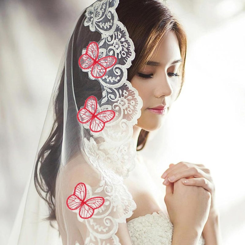 100pcs Butterfly Embroidered Applique Lace Patches Mixed Colors for Wedding Dress DIY Sewing Crafts Embroidery Fabric Trim Decoration Random Color - Image 5