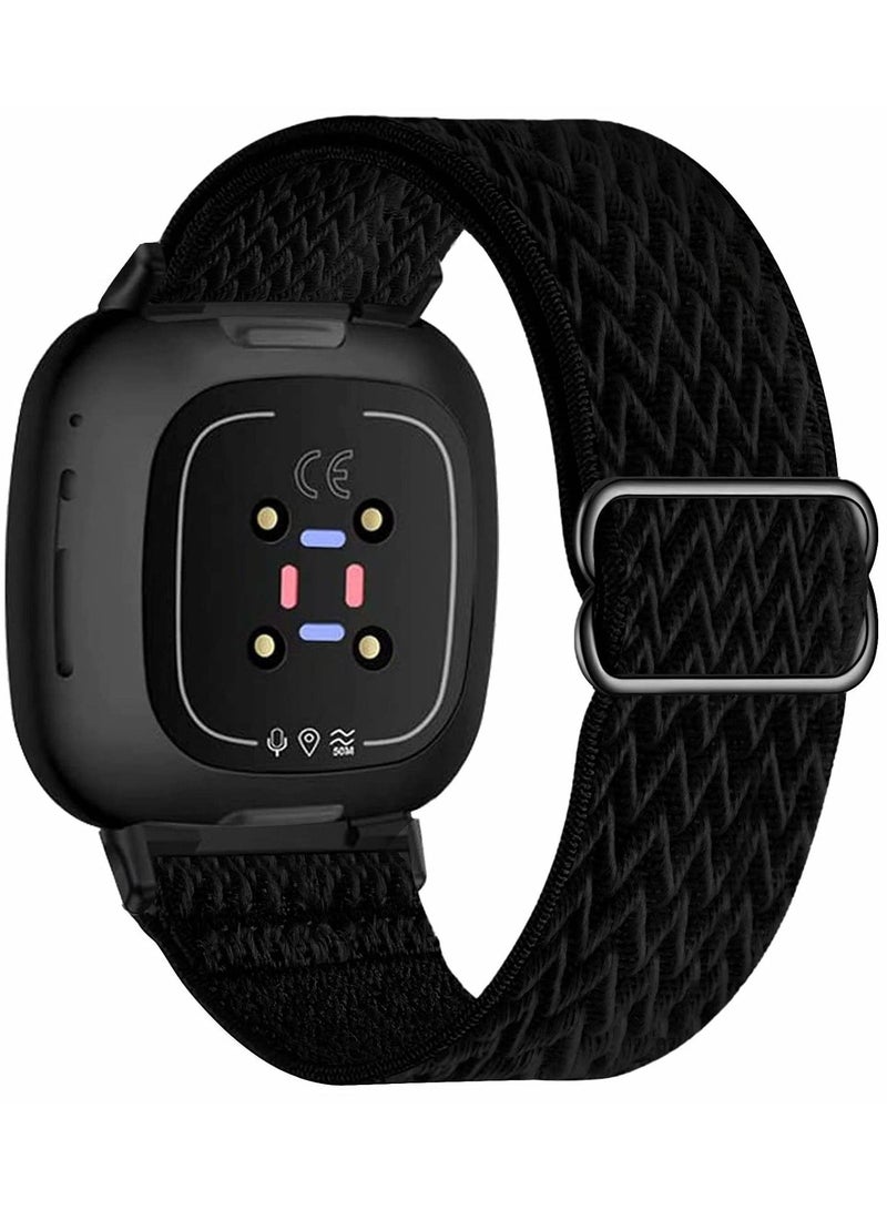 سيوسي حزام مطاطي متوافق مع حزام Fitbit Versa 3 / Fitbit Sense ، أحزمة رياضية من النايلون قابلة للتعديل للنساء والرجال ، سوار معصم بديل قابل للتنفس - Image 1