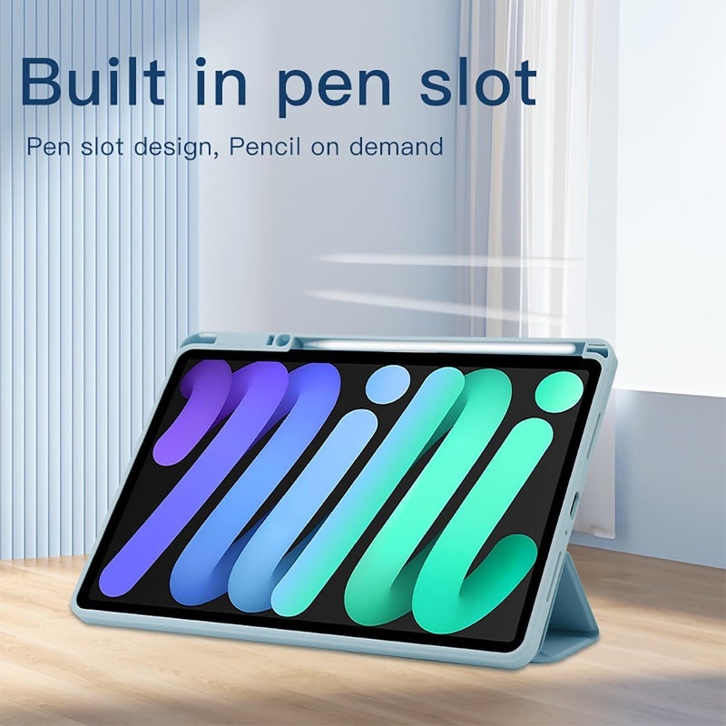 for Oppo Realme Pad Mini 8.7 Smart Tablet Cover Case,Slim Protective Folio Shell Cover,Could Multi-Angle Viewing TPU Leather Case, Auto Sleep/Wake(Baby Powder) - Image 3