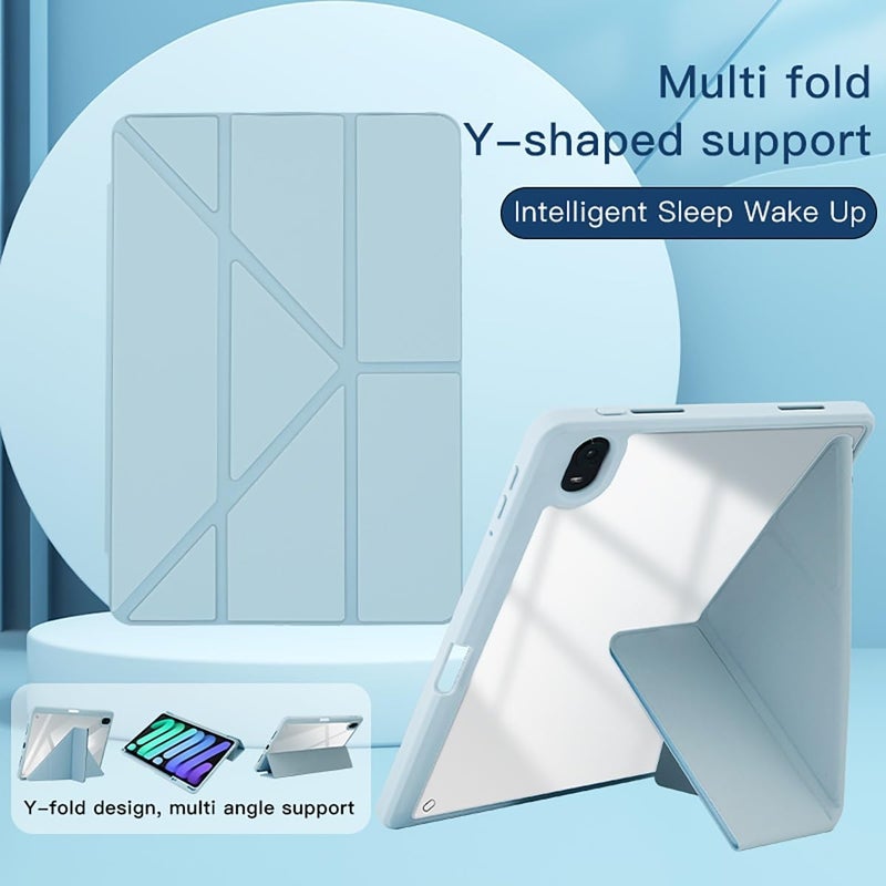 for Oppo Realme Pad Mini 8.7 Smart Tablet Cover Case,Slim Protective Folio Shell Cover,Could Multi-Angle Viewing TPU Leather Case, Auto Sleep/Wake(Baby Powder) - Image 2