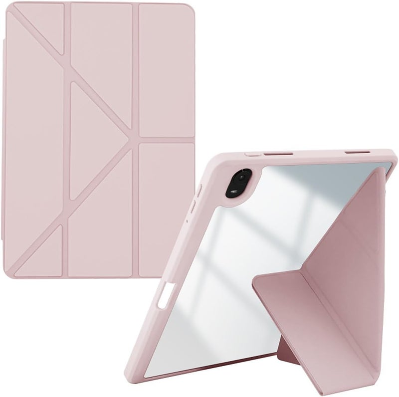 for Oppo Realme Pad Mini 8.7 Smart Tablet Cover Case,Slim Protective Folio Shell Cover,Could Multi-Angle Viewing TPU Leather Case, Auto Sleep/Wake(Baby Powder) - Image 1