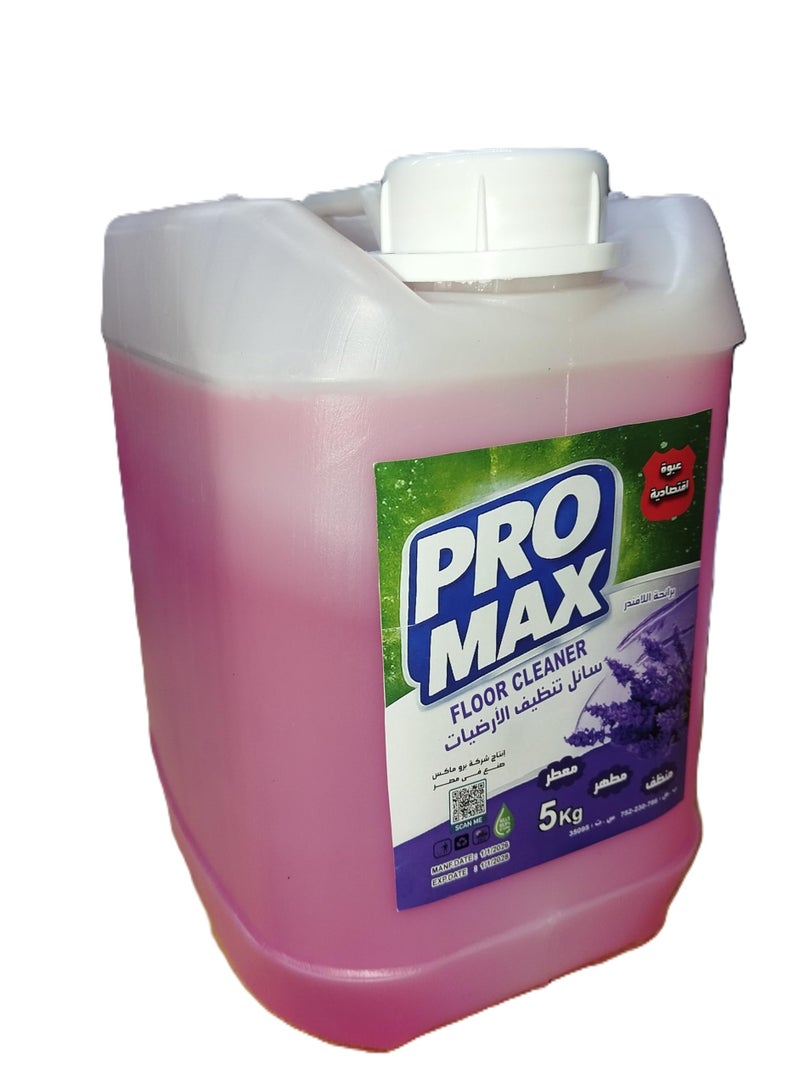 Pro Max Lavender Floor Cleaner & Disinfectant - Powerful Formula to Remove Dirt and Germs - Long Lasting Freshness - 5L - Image 2