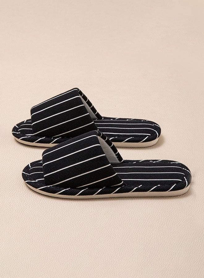 Comfortable Cotton Linen Open-toe Slippers, Unisex Silent Non-Slip Slippers - Image 4