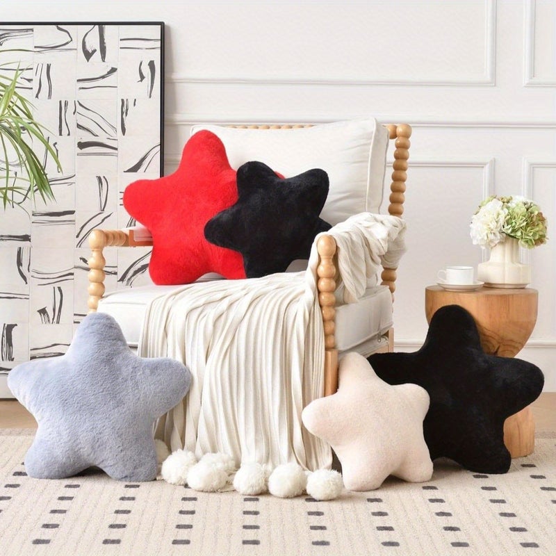 Blue Star Shaped Plush Throw Pillow 50cm Sofa Cushion for Halloween Christmas - Image 2