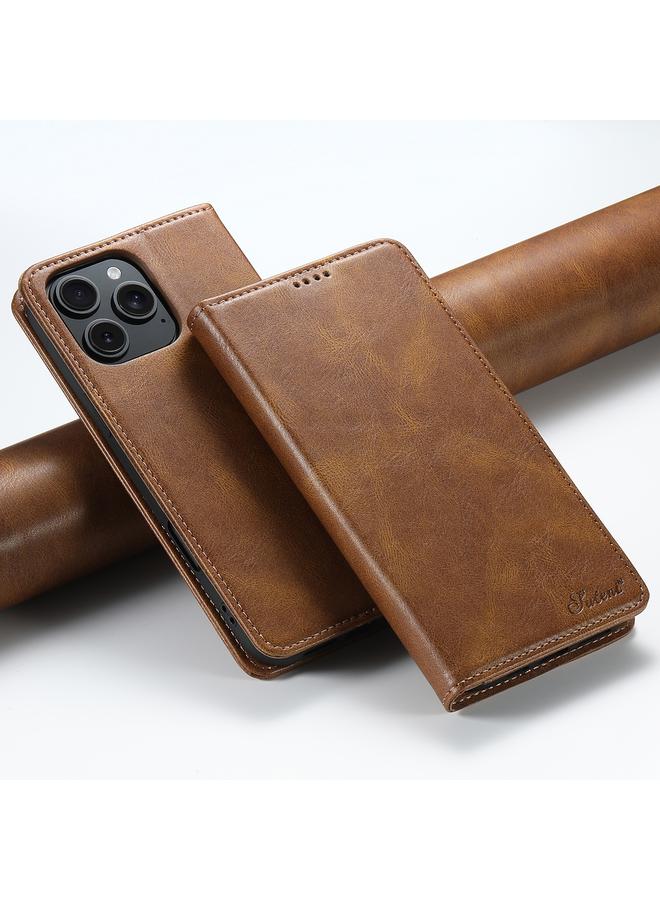 Suteni Case For iPhone 16 Pro J02 Oil Wax Wallet Leather Phone Case - Image 1