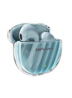 HiFuture FlyBuds 3 True Wireless Earbuds, 24Hrs Playtime, Waterproof, Blue  - Image 1