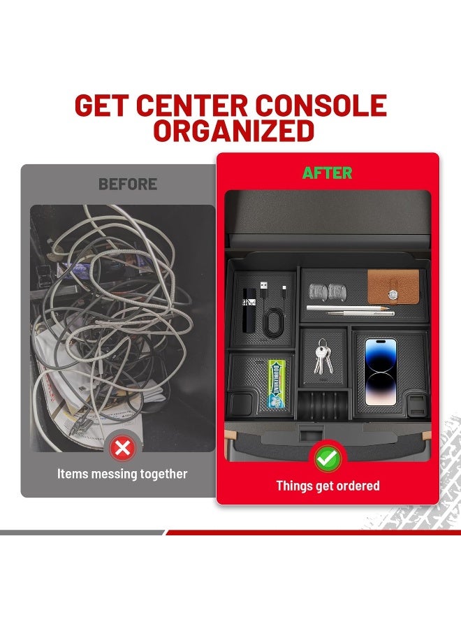 RED WOLF Car Organized Console Glove Storage Box - Image 5