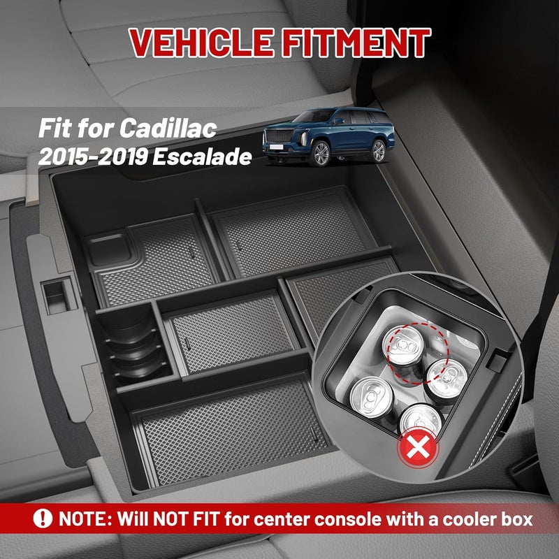 RED WOLF Car Organized Console Glove Storage Box - Image 3