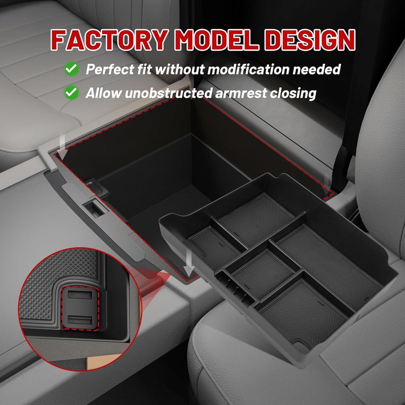 RED WOLF Car Organized Console Glove Storage Box - Image 2
