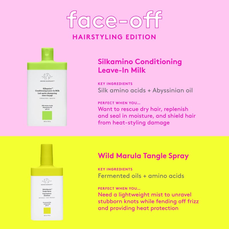 Drunk Elephant Silkamino Conditioning Leave-In Milk - 240 ml/8 fl oz - Silk Amino Acids - Clean Clinical - Cruelty-Free - Dermatologist-Tested - Free of Essential Oils, Silicones, and SLS - Image 5