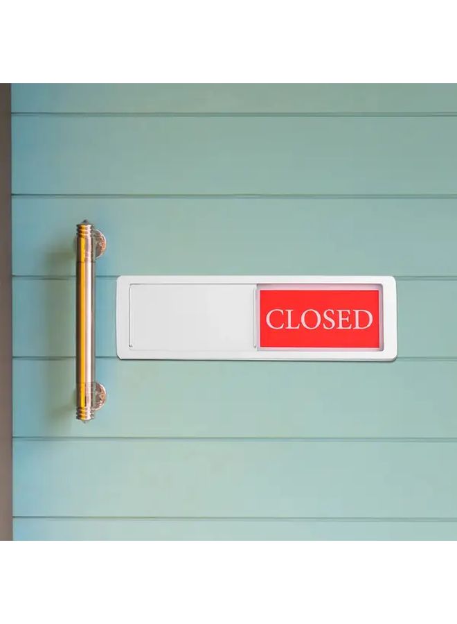 1pc Privacy Magnetic Slider Sign Silver Open Closed Toilet Meeting Room Office Occupied Indicator Door Mounted Resin Material Classic Style Ideal For Entryway Use Modern Office Sign Easy Mount Design - Image 4