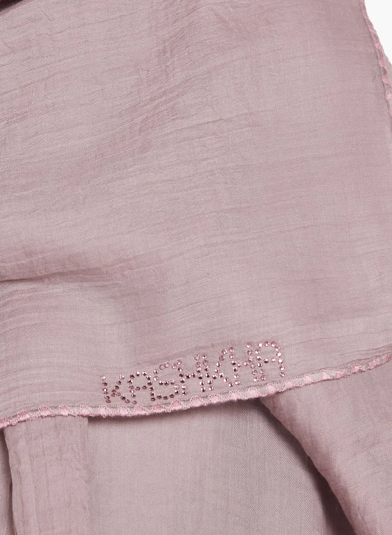 KASHKHA Side Fine Pico Border Scarf
