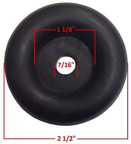 JQuad (4 Pack) 2.5" Trailer Ramp Door Bumper, Compatible with Truck Cargo Hatch - Round Rubber Bump Stops - Image 4