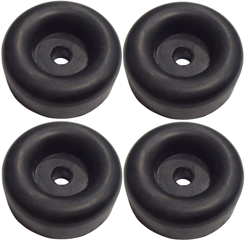 JQuad (4 Pack) 2.5" Trailer Ramp Door Bumper, Compatible with Truck Cargo Hatch - Round Rubber Bump Stops - Image 2