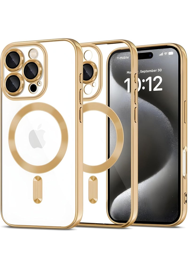 ELTRAZONE Shiny Gold iPhone 16 Pro Case with MagSafe - Superior Shock and Scratch Protection - Image 1