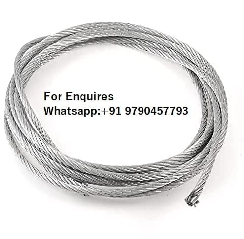 Sparesdeal Stainless Steel Wire Rope Cable for Hoisting (5MM Diameter, 20 Mtrs Length) - Image 2