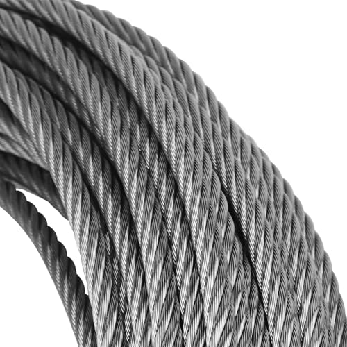Sparesdeal Stainless Steel Wire Rope Cable for Hoisting (5MM Diameter, 20 Mtrs Length) - Image 3